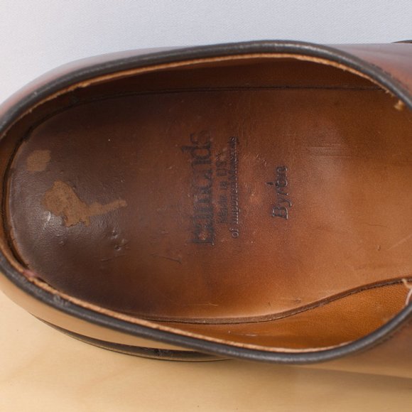 [SOLD] Allen Edmonds Men's Shoe 🇺🇸 Byron Cap-toe Oxford 8.5D Brown GUC - Picture 6 of 9